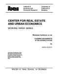 Cover page: Planning and Markets in the Housing System
