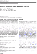 Cover page: Impact of Prison Status on HIV-Related Risk Behaviors