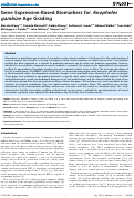 Cover page: Gene Expression-Based Biomarkers for Anopheles gambiae Age Grading