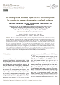 Cover page: An underground, wireless, open-source, low-cost system for monitoring oxygen, temperature, and soil moisture