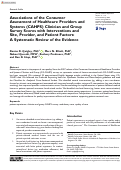 Cover page: Associations of the Consumer Assessment of Healthcare Providers and Systems (CAHPS) Clinician and Group Survey Scores with Interventions and Site, Provider, and Patient Factors: A Systematic Review of the Evidence.