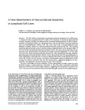 Cover page: A new determinant of glucocorticoid sensitivity in lymphoid cell lines.