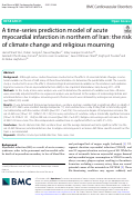 Cover page: A time-series prediction model of acute myocardial infarction in northern of Iran: the risk of climate change and religious mourning
