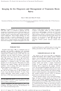 Cover page: Imaging for the Diagnosis and Management of Traumatic Brain Injury