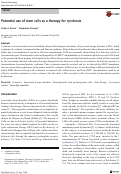 Cover page: Potential use of stem cells as a therapy for cystinosis