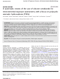 Cover page: A systematic review of the use of silicone wristbands for environmental exposure assessment, with a focus on polycyclic aromatic hydrocarbons (PAHs)