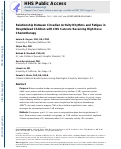 Cover page: Relationship between circadian activity rhythms and fatigue in hospitalized children with CNS cancers receiving high-dose chemotherapy