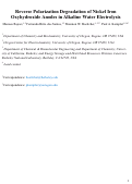 Cover page of Reverse polarization degradation of nickel iron oxyhydroxide anodes in alkaline water electrolysis