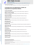 Cover page: Community-level social determinants of health and pregestational and gestational diabetes.