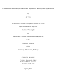 Cover page: A Multiscale Micromophic Molecular Dynamics: Theory and Applications