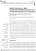 Cover page: DOCK 8 Deficiency, EBV+ Lymphomatoid Granulomatosis, and Intrafamilial Variation in Presentation