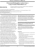 Cover page: Ultrasound Distinguishes Ascites from a  Large Ovarian Fluid-Filled Cyst