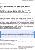 Cover page: A Developmental Analysis of Juxtavascular Microglia Dynamics and Interactions with the Vasculature