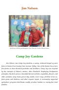 Cover page: Jim Nelson, Camp Joy Gardens