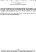 Cover page: The Influence of Lexical Frequency, Phonotactic Probability, and Neighborhood Density on Word Identification