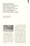 Cover page: Beyond Borders: Re-Membering Language and Self in Sandra Cisneros’ Woman Hollering Creek and Emine Sevgi Ozdamar’s Mutterzunge (Mother Tongue)