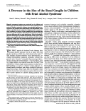 Cover page: A Decrease in the Size of the Basal Ganglia in Children with Fetal Alcohol Syndrome