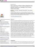 Cover page: The Inventory of Nonordinary Experiences (INOE): Evidence of validity in the United States and India