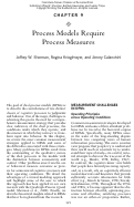 Cover page: Process models require process measures