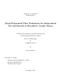 Cover page: Quasi-Polynomial Time Techniques for Independent Set and Beyond in Hereditary Graph Classes