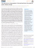 Cover page: The importance of geography in forecasting future fire patterns under climate change.