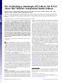 Cover page: The costimulatory immunogen LPS induces the B-Cell clones that infiltrate transplanted human kidneys