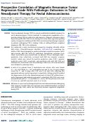 Cover page: Prospective Correlation of Magnetic Resonance Tumor Regression Grade With Pathologic Outcomes in Total Neoadjuvant Therapy for Rectal Adenocarcinoma.