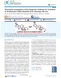 Cover page: Theoretical Investigation of the Biogenetic Pathway for Formation of Antibacterial Indole Alkaloids from Voacanga africana