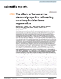 Cover page: The effects of bone marrow stem and progenitor cell seeding on urinary bladder tissue regeneration