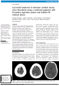 Cover page: Successful treatment of extensive cerebral venous sinus thrombosis using a combined approach with Penumbra aspiration system and Solitaire FR retrieval device