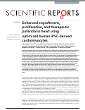 Cover page of Enhanced engraftment, proliferation and therapeutic potential in heart using optimized human iPSC-derived cardiomyocytes