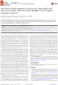 Cover page: First Draft Genome Sequences of Neisseria sp. Strain 83E34 and Neisseria sp. Strain 74A18, Previously Identified as CDC Eugonic Fermenter 4b Species