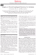 Cover page: Surgery or Peroral Esophageal Myotomy for Achalasia