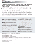 Cover page: Latent Class Analysis Reveals COVID-19–related Acute Respiratory Distress Syndrome Subgroups with Differential Responses to Corticosteroids