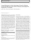 Cover page: Cultural transmission and the interethnic transfer of female genital modification in the African diaspora and indigenous populations of Colombia