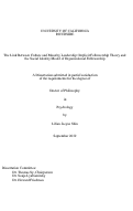 Cover page: The Link Between Culture and Minority Leadership: Implicit Followership Theory and the Social Identity Model of Organizational Followership