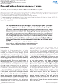 Cover page: Reconstructing dynamic regulatory maps