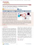 Cover page of The Use of Synchrotron Radiation in the Medical Sciences
