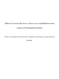 Cover page: Effects of Lactobacillus brevis, Enterococcus, and Bifidobacterium longum on Neurological Disorders