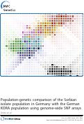 Cover page: Population-genetic comparison of the Sorbian isolate population in Germany with the German KORA population using genome-wide SNP arrays