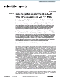 Cover page: Bioenergetic impairment in Gulf War illness assessed via 31P-MRS.