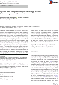 Cover page: Spatial and temporal analysis of energy use data in Los Angeles public schools