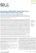 Cover page: Developing a High-Quality Linkage Map for the Atlantic Killifish Fundulus heteroclitus