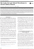 Cover page: The Leaky Gut and Altered Microbiome in Chronic Kidney Disease
