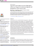 Cover page: The Znt7-null mutation has sex dependent effects on the gut microbiota and goblet cell population in the mouse colon