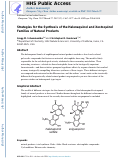 Cover page: Strategies for the Synthesis of the Halenaquinol and Xestoquinol Families of Natural Products
