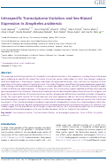 Cover page: Intraspecific Transcriptome Variation and Sex-Biased Expression in Anopheles arabiensis