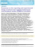 Cover page: Consensus on the reporting and experimental design of clinical and cognitive-behavioural neurofeedback studies (CRED-nf checklist).