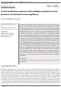 Cover page: Causal mediation analysis with multiple mediators in the presence of treatment noncompliance