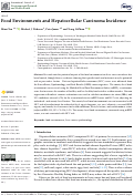 Cover page: Food Environments and Hepatocellular Carcinoma Incidence.